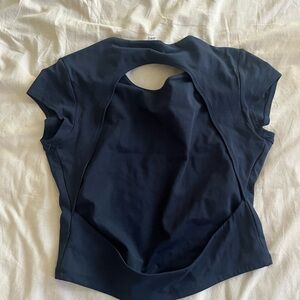 Garage Navy & Grey Cutout Back Tee